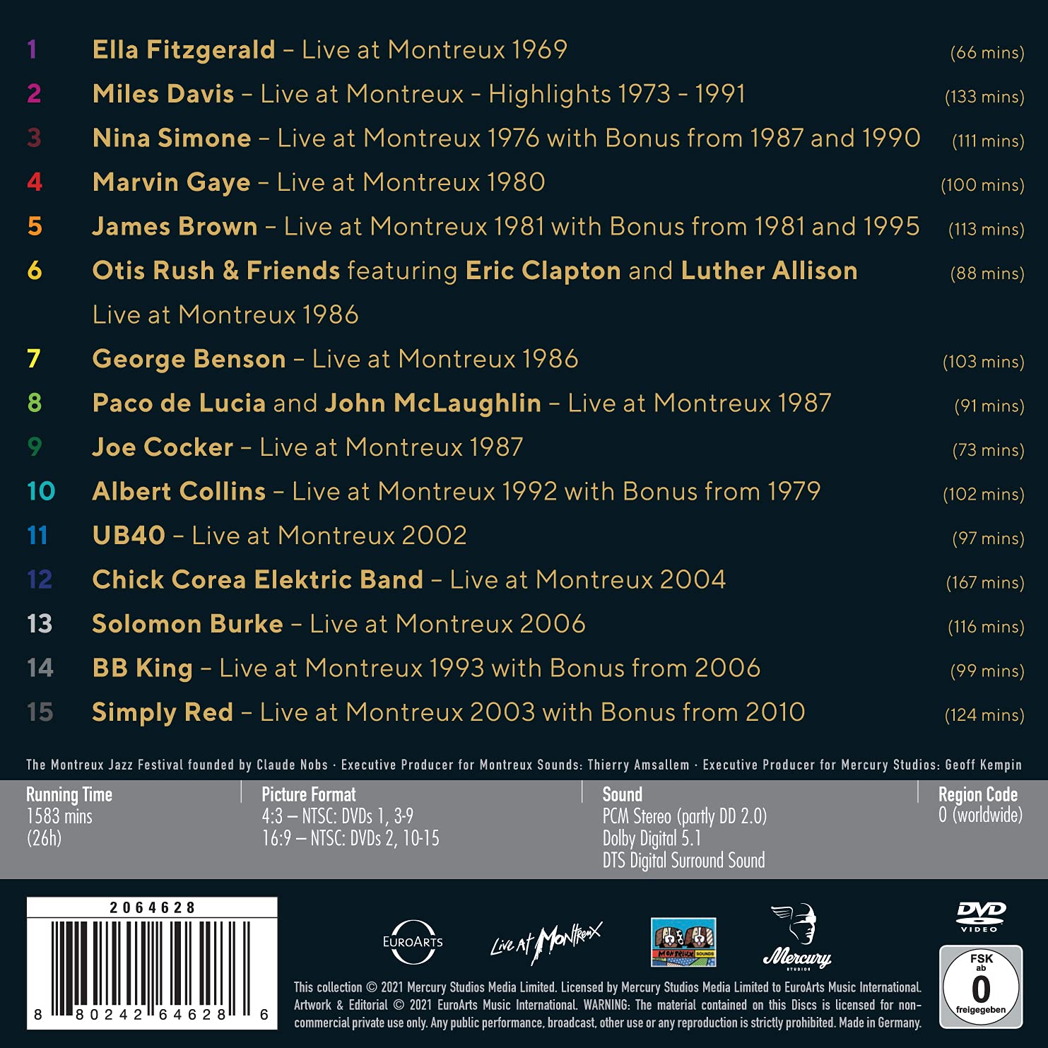 Live at Montreux - Collector´s Edition (15 DVDs)
