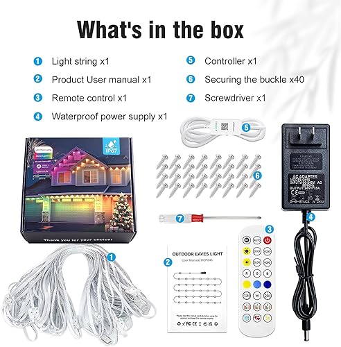 Miniatura 9 de Luz para exteriores Bluetooth 54LED de 147 pies