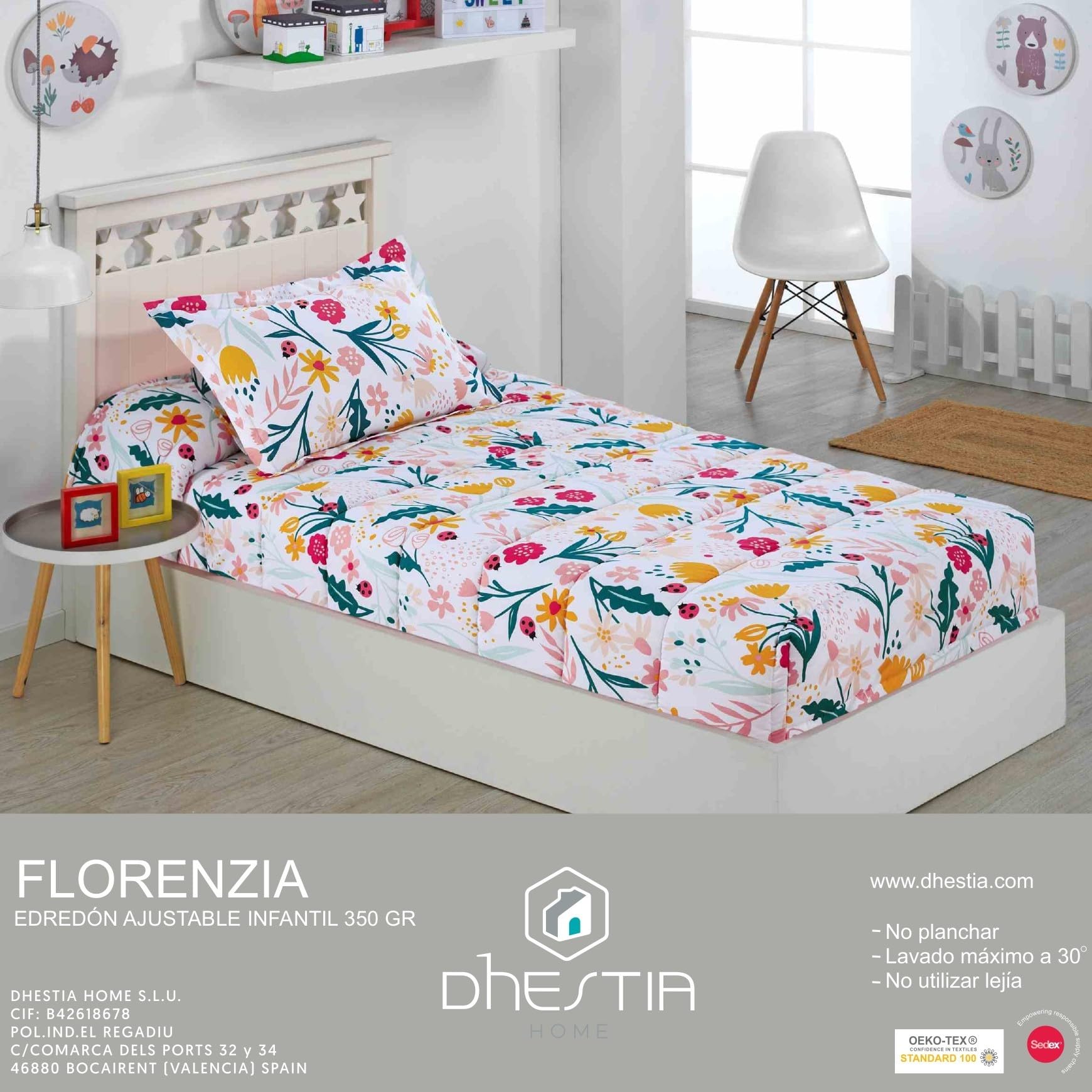 Edredón Ajustable Cama Nido, Litera, Cama 90 y Cama 105 Infantil y Juvenil Color Color M Talla Cama 90
