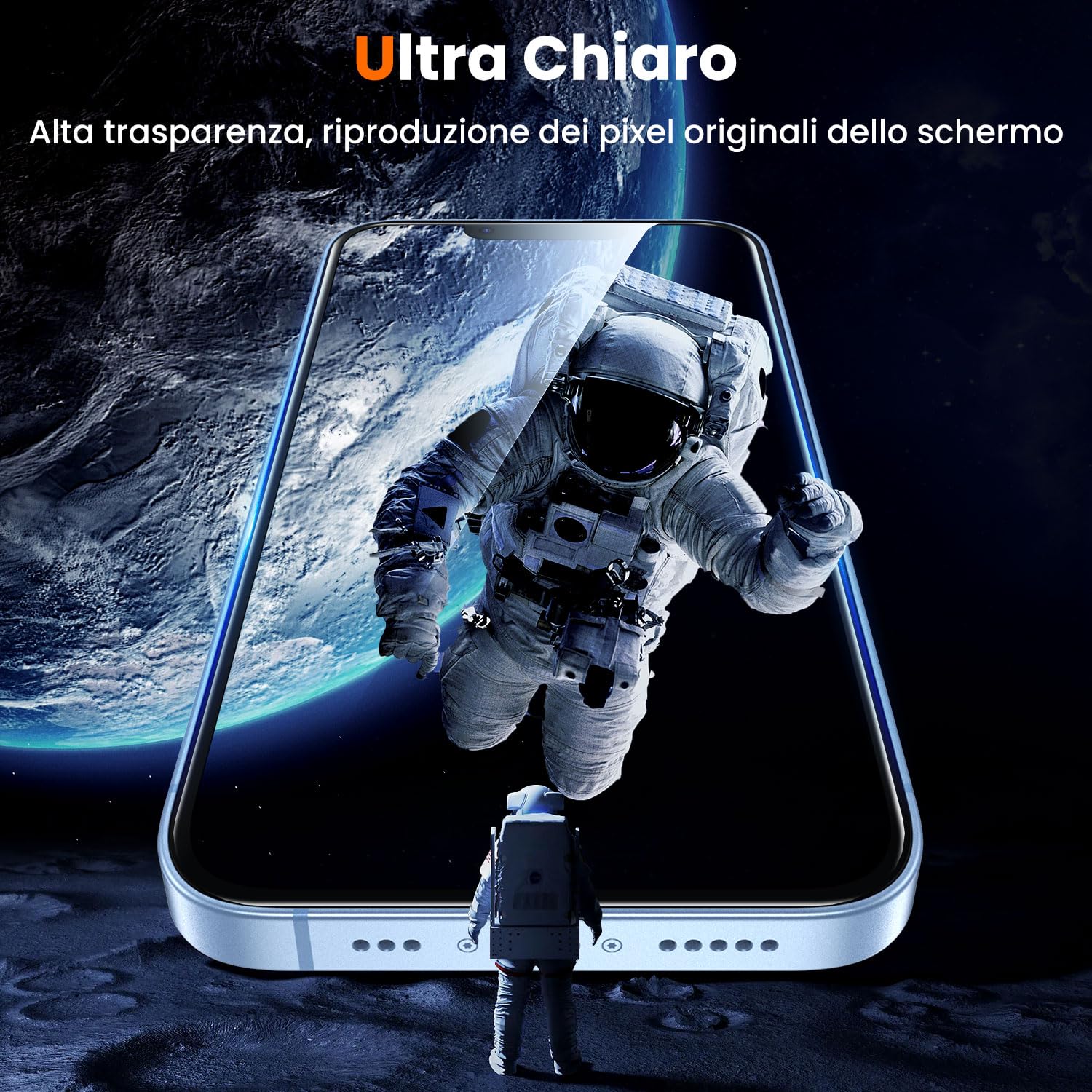 UniqueMe per iPhone 13/13 Pro/14 Pellicola Protettiva - [Protezione Completa del Display] Vetro Temperato per iPhone 13/13 Pro/14 Pellicola Protettiva, Installazione Automatica, 2 Pezzi