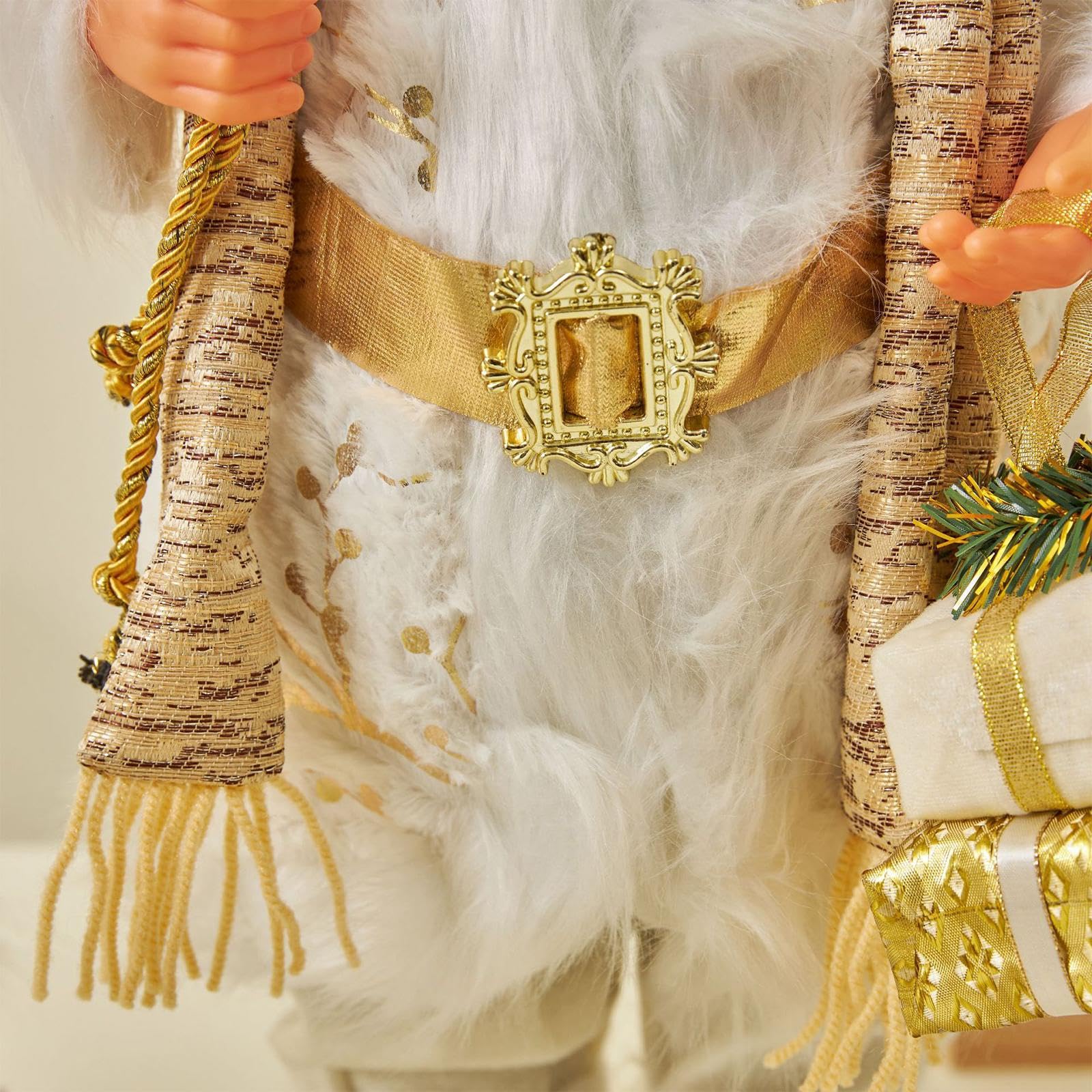 Oshhni Figurine de Père Noël, Décorations de Noël pour Cheminée Intérieure, 45 cm
