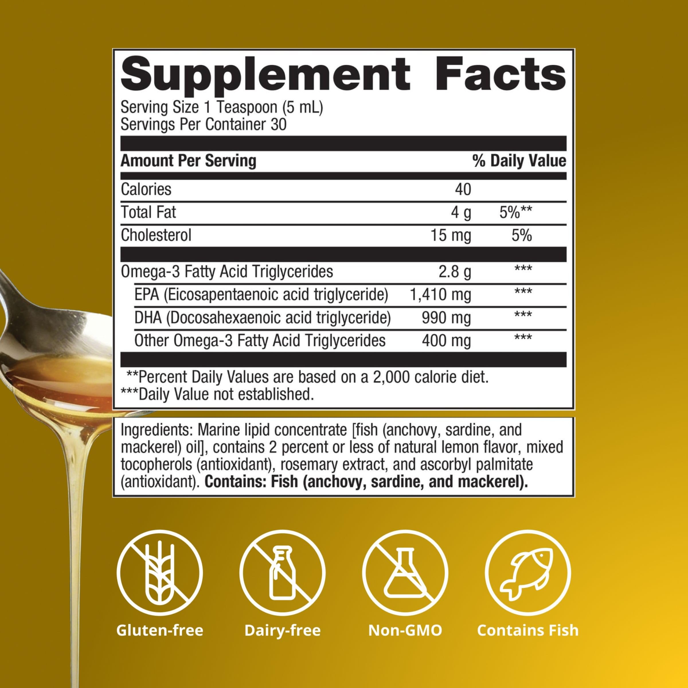 Metagenics OmegaGenics EPA-DHA 2400 mg Omega 3 Fish Oil, Lemon, 30 Servings — Amazon image 5