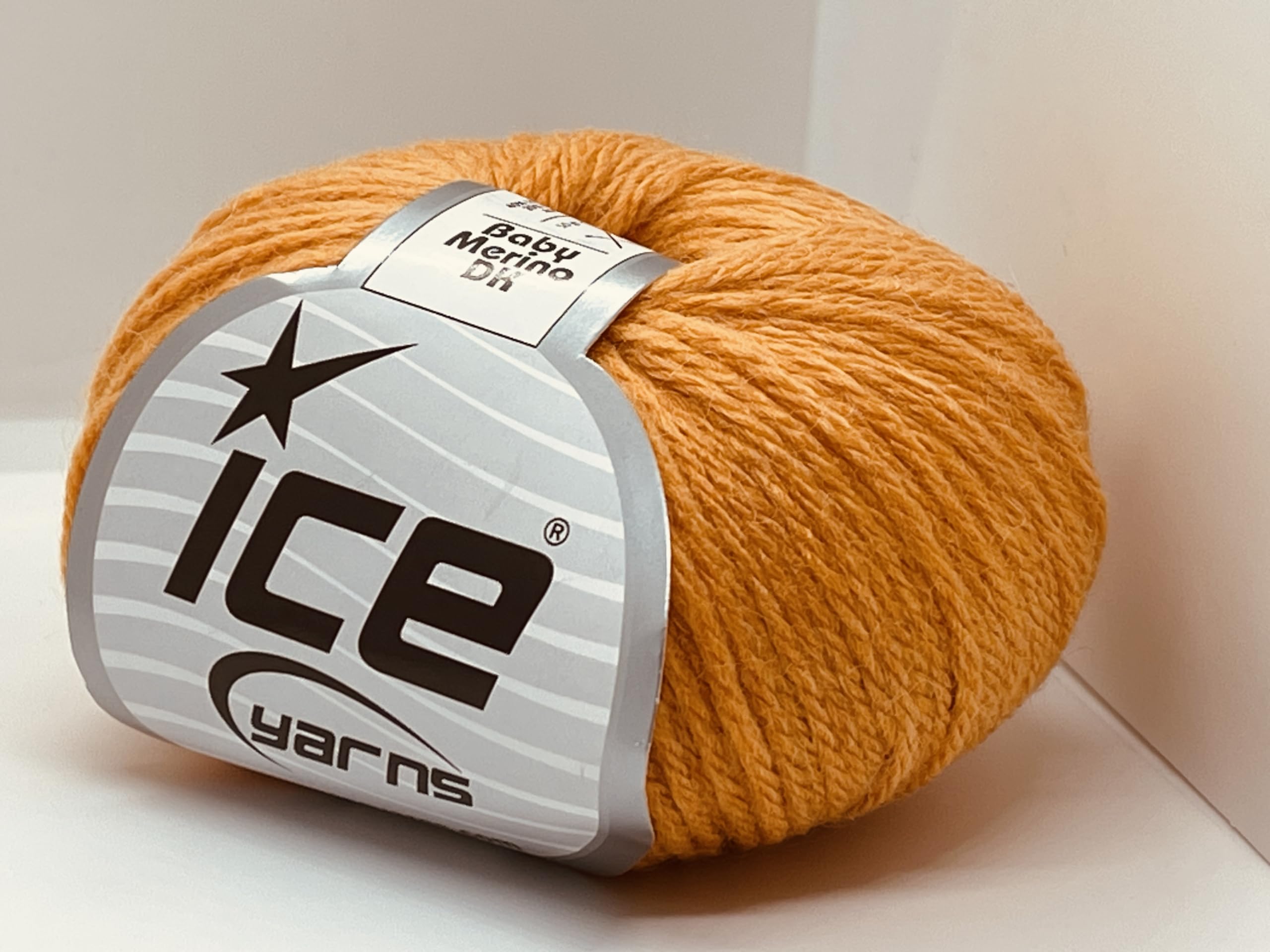 Amazon.com: Ice Yarns Light Orange Baby Merino Yarn - Merino Wool 