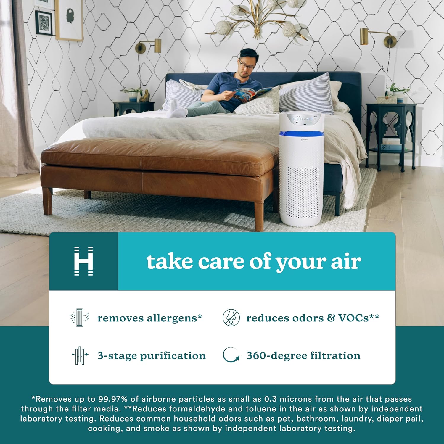 HoMedics TotalClean 3-in-1 True HEPA Filter Replacement for Air Purifier HoMedics AP-T40, AP-T40WT, AP-T43-WT, AP-T45-BK and AP-T45-WT, True HEPA Filter Removes Up to 99.97% of Airborne Particles - Image 7