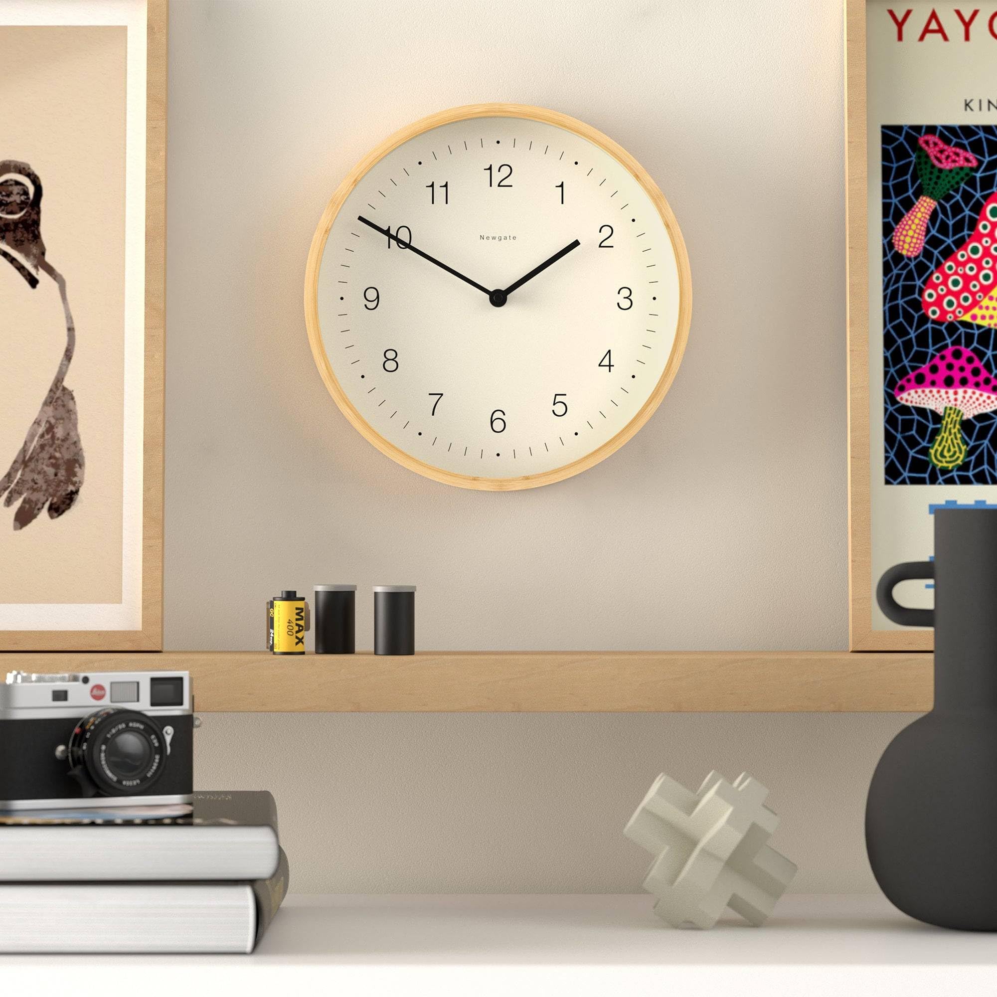 Amazon.com: NEWGATE® Bali wall Clock | Scandi Inspired Bamboo