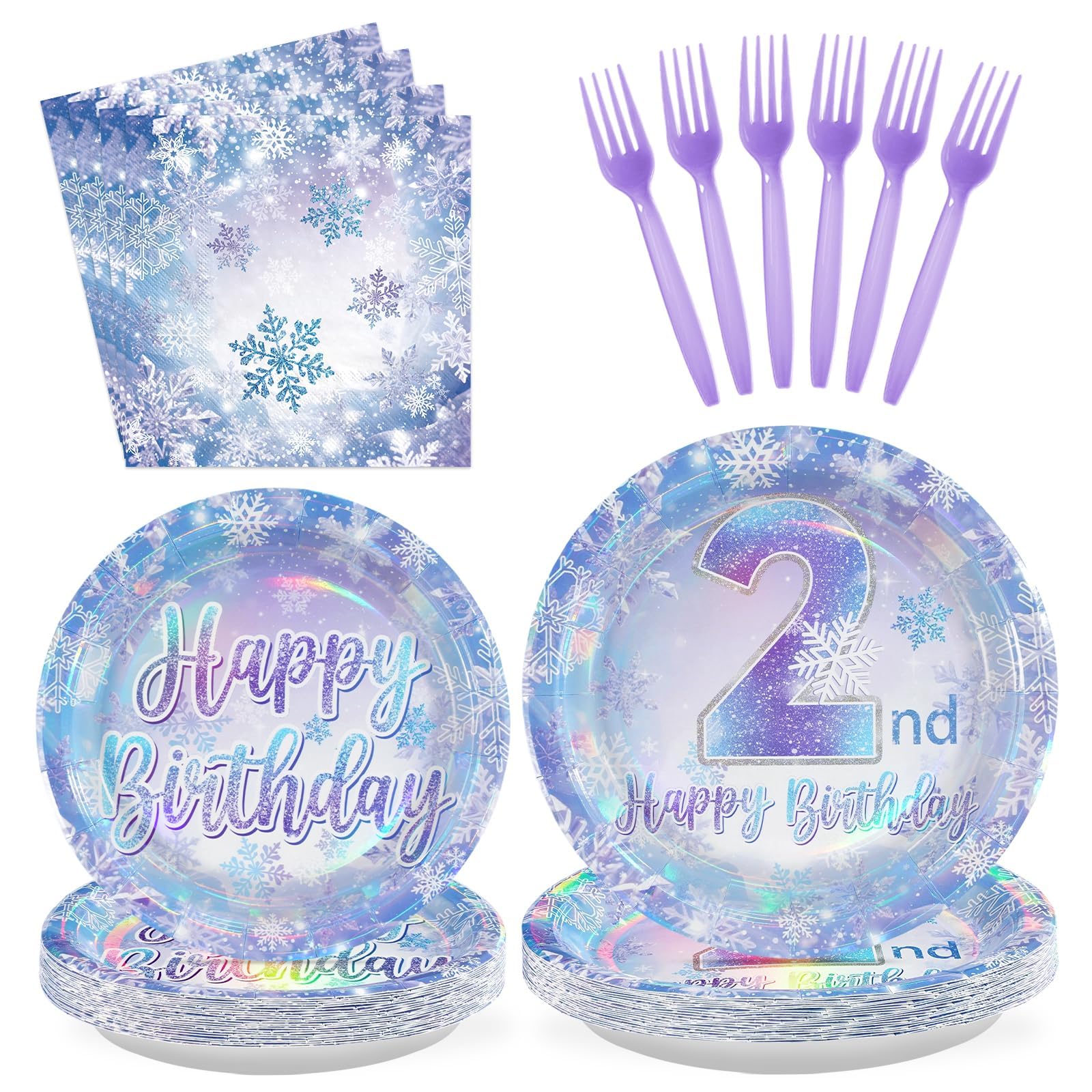 96Pcs Frozen Party Decorations for Girls Frozen Themed Party Serves 24