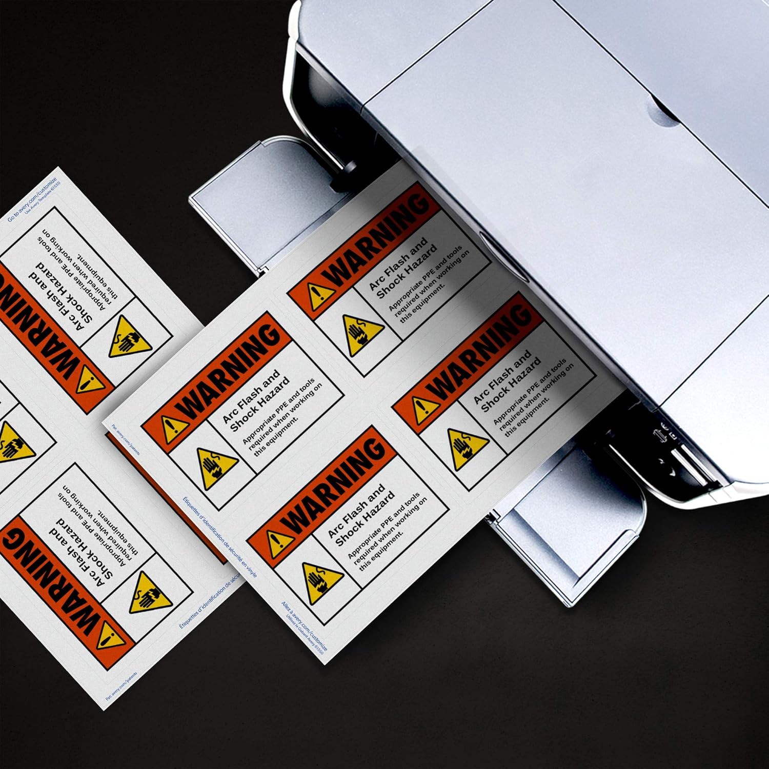 Avery Printable Reflective Stickers, 3.5" x 5", Silver Labels, 40 Blank Sign Decals (61584)
