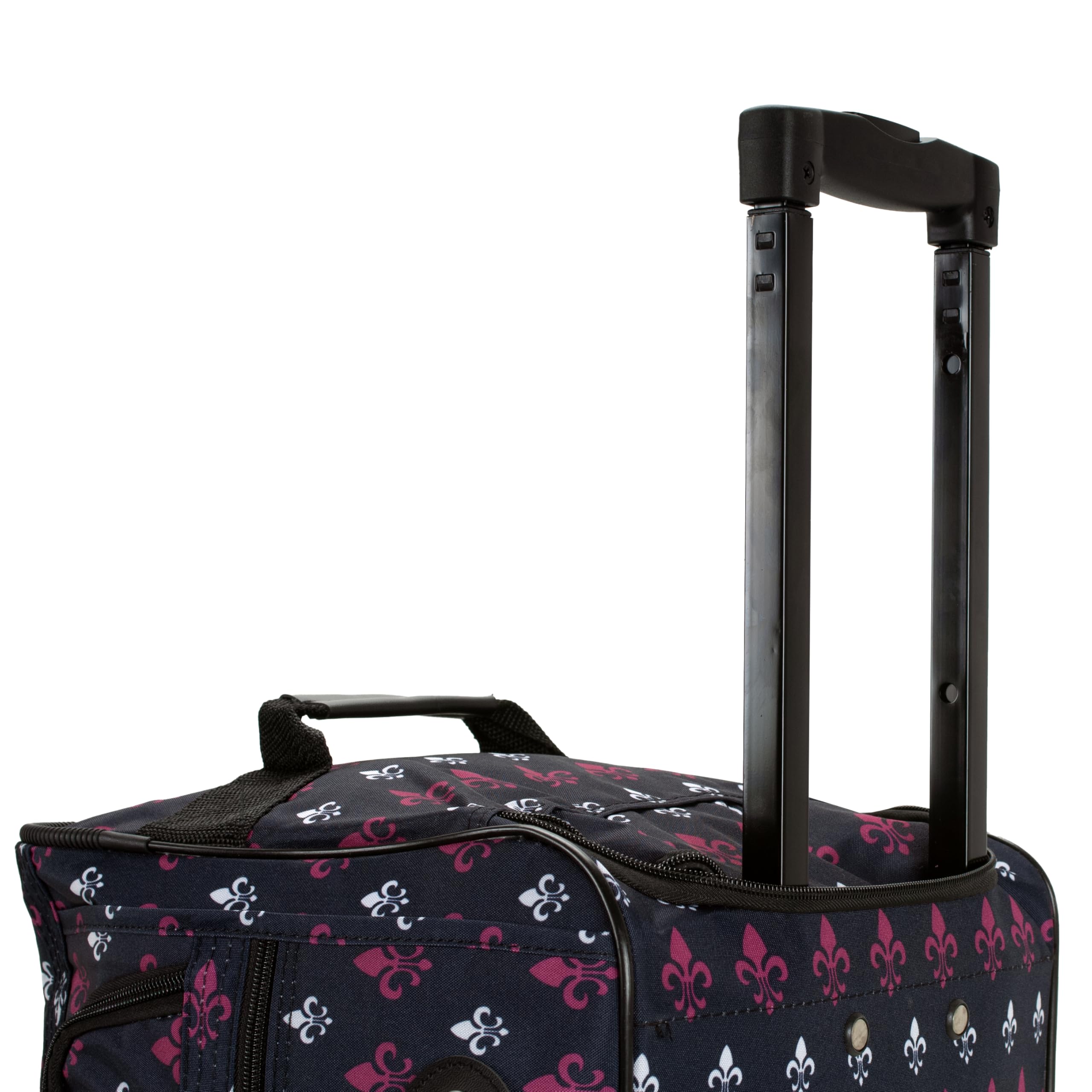 Rockland Sac de Sport à Roulette, Reisetasche mit Rollen, Gris Clair, Bordeaux, 55,9 cm (22