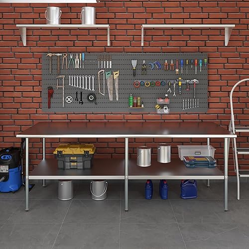 Vista 63 de AmGood Mesa de trabajo de acero inoxidable de 18 pulgadas x 36 pulgadas Mesa de preparación de alimentos de cocina de metal NSF