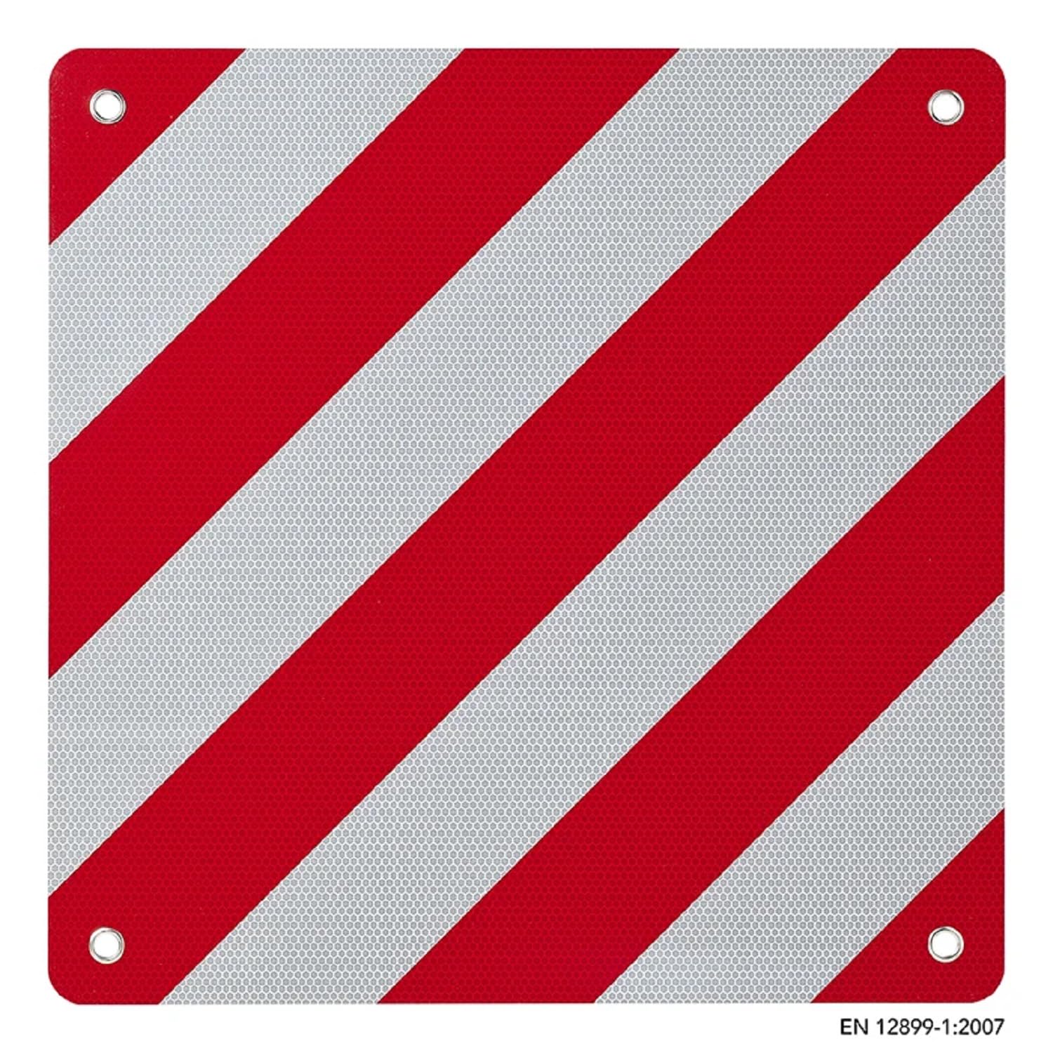 ProPlus Warntafel Italien Fahrradträger 50 x 50 cm Aluminium rot weiß CE25 | Kennzeichnung für Ladegut, Montage zum Einstecken oder Festbinden, auch Wohnmobil und Wohnwagen, EN 12899-1:2007