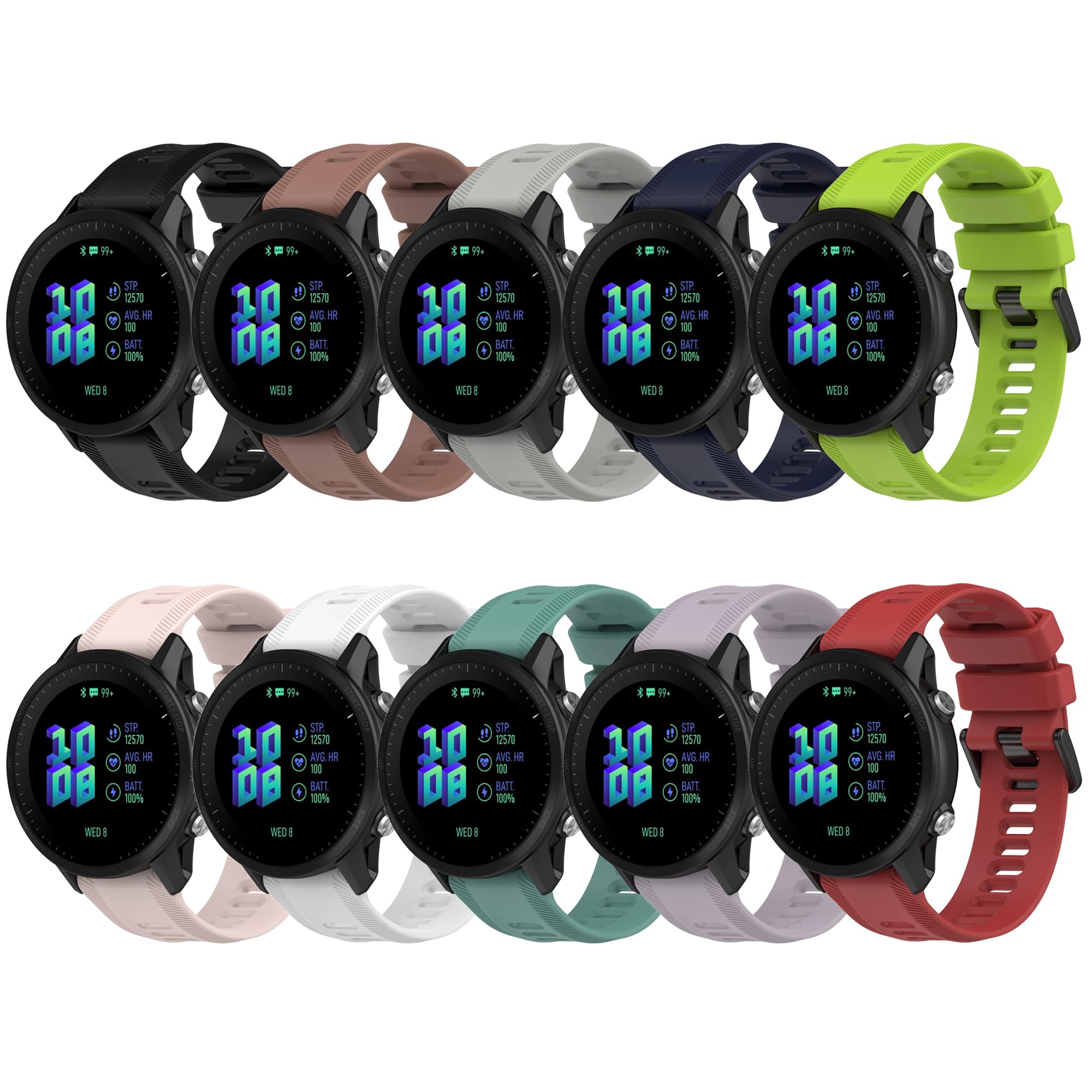 Amazon.com: Band for Garmin Forerunner 955, Soft Silicone