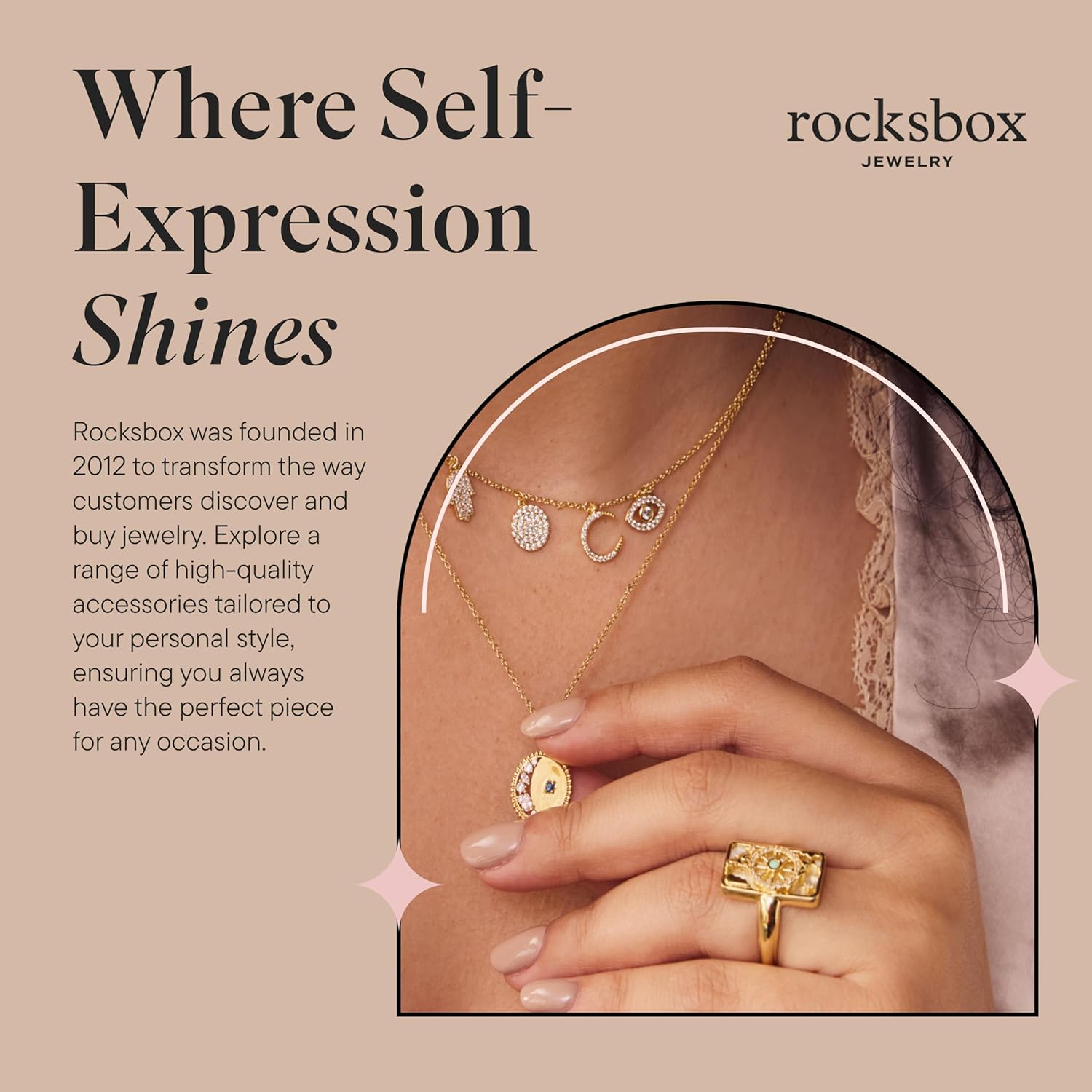 Rocksbox Kate Necklace - Pendant Necklace - Cubic Zirconia - Premium Quality Jewelry - 16" with Extender - Image 5