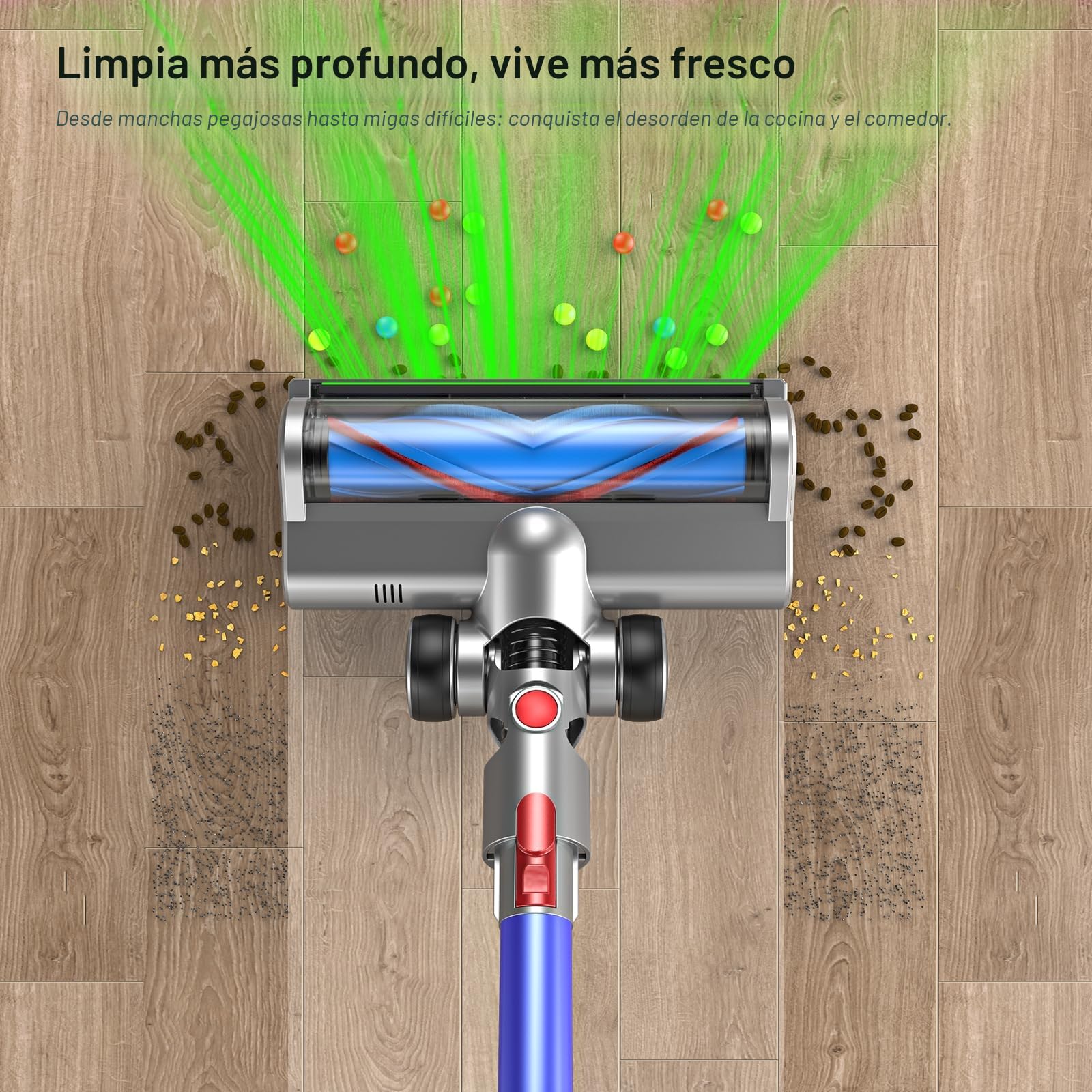 EVARY Cepillos de Repuesto compatibles con Dyson V7, V8, V10, V11 y V15. Cepillo para Suelos. Cabezal reemplazable con accionamiento Directo. para parqué, Suelos Duros y alfombras
