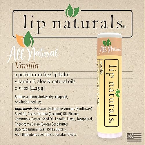 Miniatura 6 de Lip Naturals® Bálsamo labial natural en un paquete variado de 6 unidades: sabores de mango, menta y vainilla