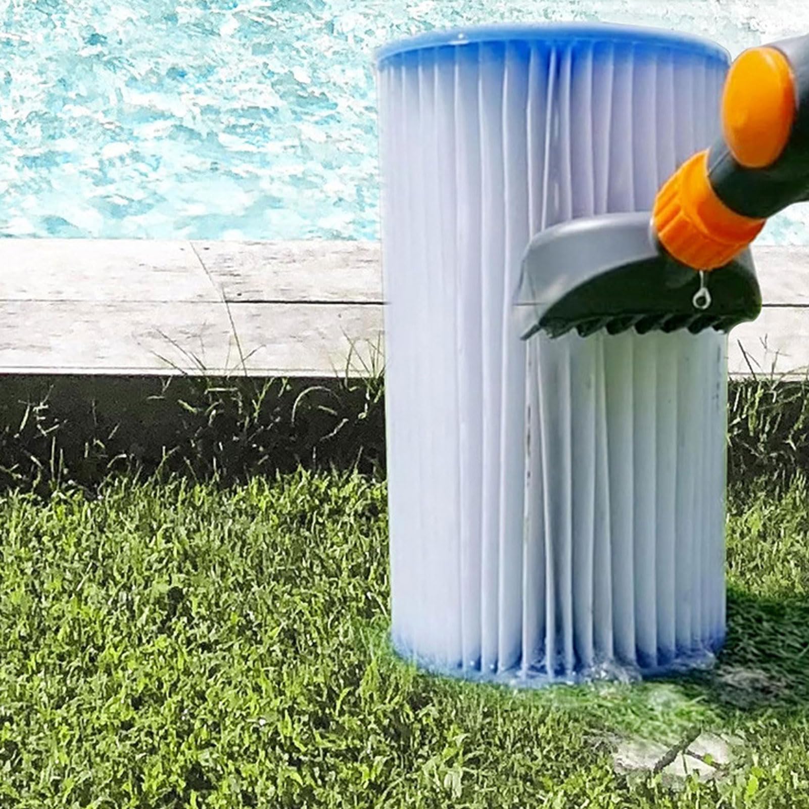 Keenso Nettoyant pour Cartouche de Filtre de Piscine, Nettoyant pour Filtre à Cartouche de Piscine pour Spa et