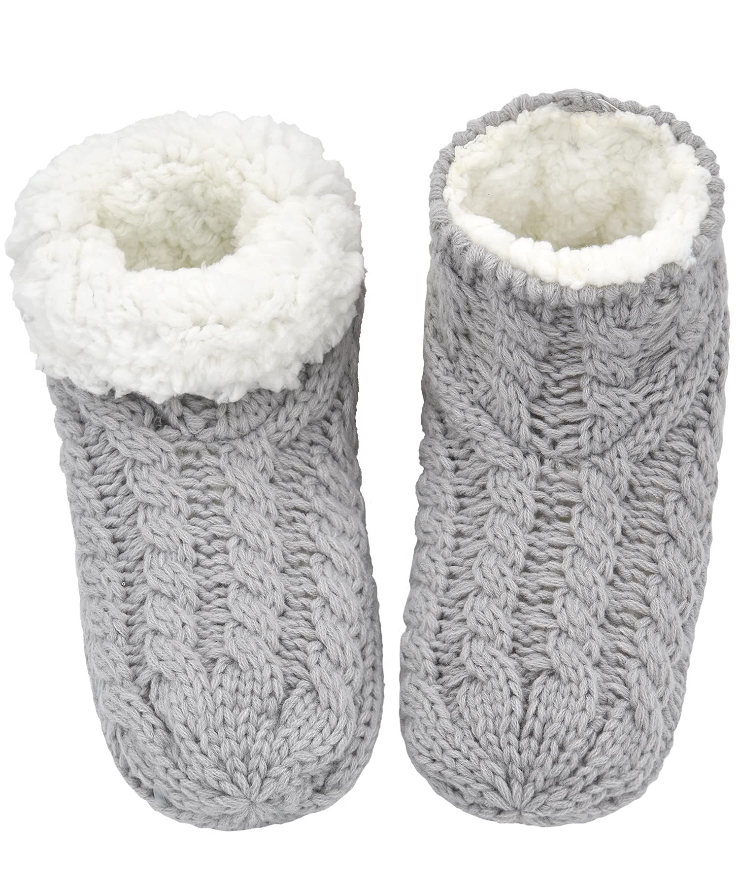 Womens Slipper Fuzzy Socks Plush Cabin Cozy Fleece Lined Fluffy Non Skid Socks Winter Stocking Stuffers with Gripper