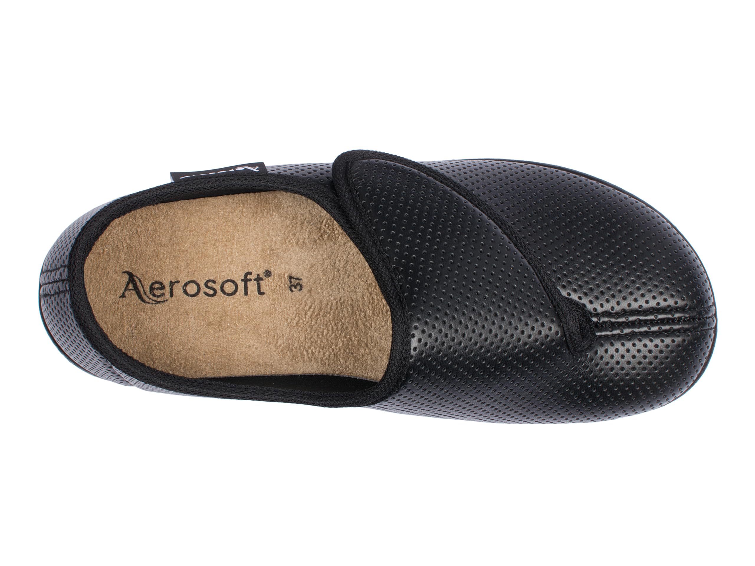 Aerosoft Damskie półbuty na rzep, rozciągliwy, szerokość 15, wymienna wkładka, antypoślizgowa