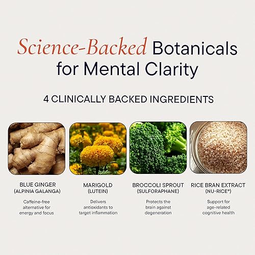 Miniatura 3 de Berkeley Life Suplemento de apoyo cognitivo para la memoria y la concentración – Suplementos de salud cerebral apoya la pérdida de memoria, claridad