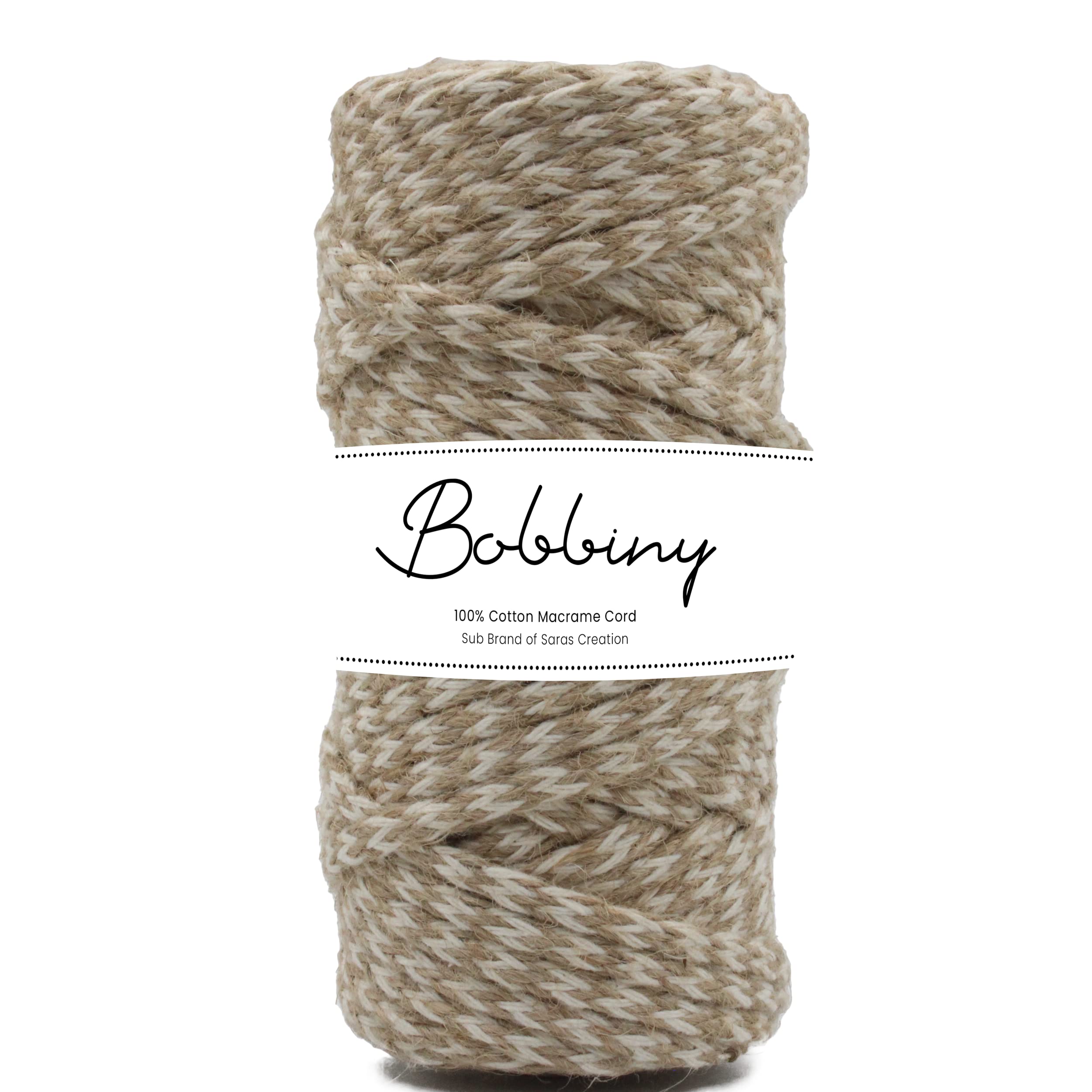 Bobbiny Natural Round Braided Jute Twine Rope - Linen Rustic String Cord for DIY, Party, Wedding, Gift Wrapping and Other Projects | White Mix | 4mm, 10 Meters-picture-11
