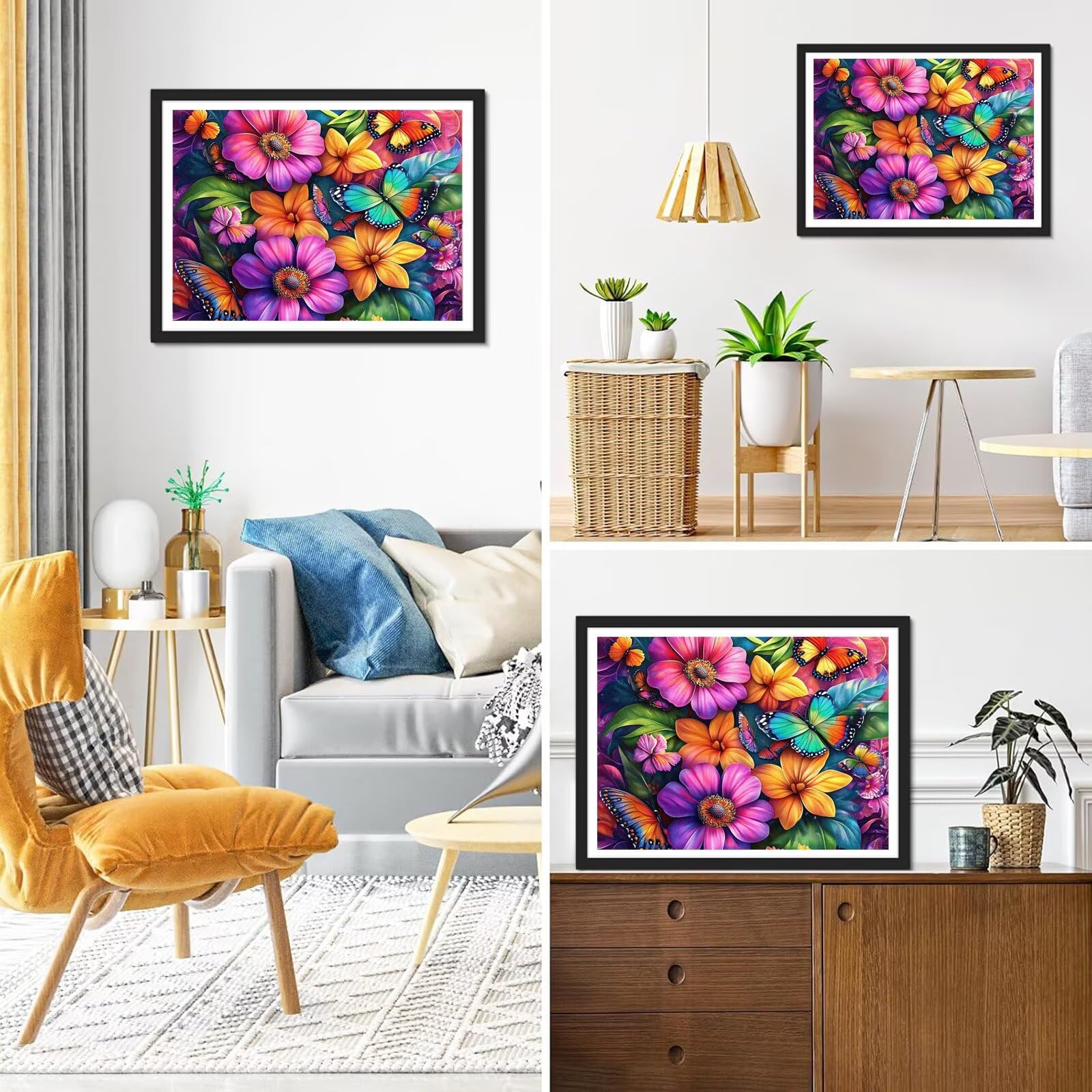 Diamond Painting Schmetterl, 5D Diamond Painting Erwachsene 70x90cm qw1-613