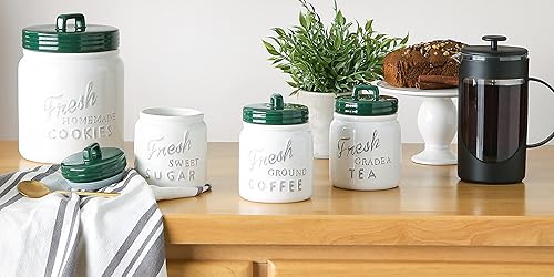 Miniatura 6 de Colección de accesorios de cocina DII Cerámicas, tarro para galletas, verde oscuro