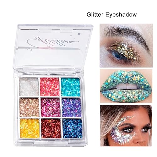 Miniatura 6 de Paleta de sombra de ojos de 9 colores, maquillaje de ojos duradero, pigmentado cremoso en acabados mate y brillantes mezclables, hipoalergénico,