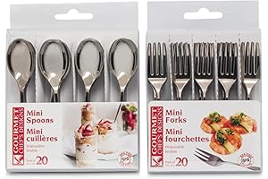 Premium Mini Disposable Silver Plastic Spoons and Forks: Elevate Your Dessert & Appetizer Presentations