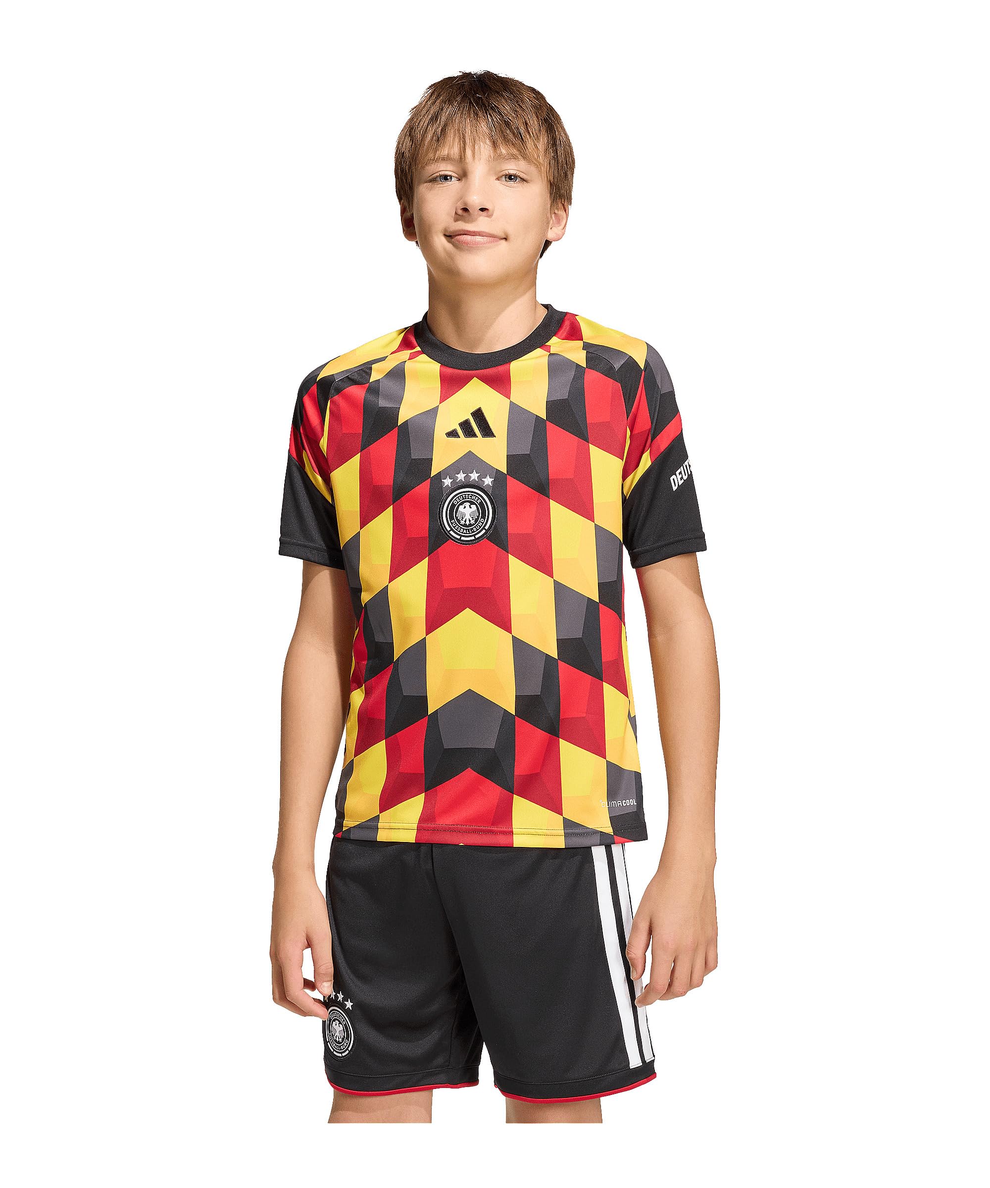 adidas Performance DFB Deutschland Prematch Trikot Home WM 2026 Kids schwarz, 164 Kinder
