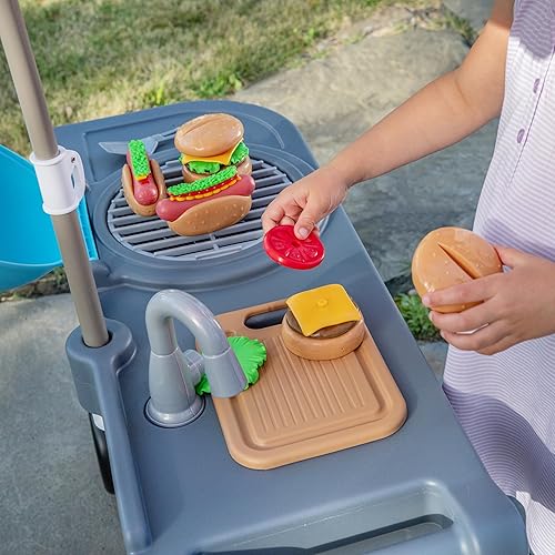 Miniatura 7 de Step2 Grill & Go - Carrito de barbacoa con luces y sonidos para niños, juguete de juego para niños a partir de 3 años, duradero, fácil de montar,