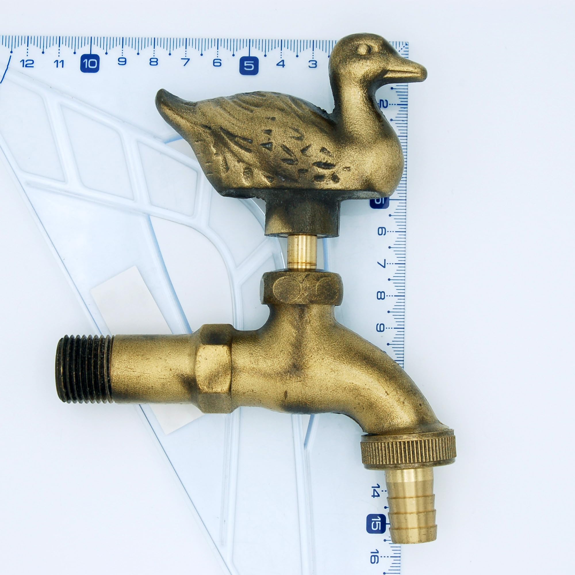 Rubinetto giardino 1/2" decorativo anatra con raccordo tubo
