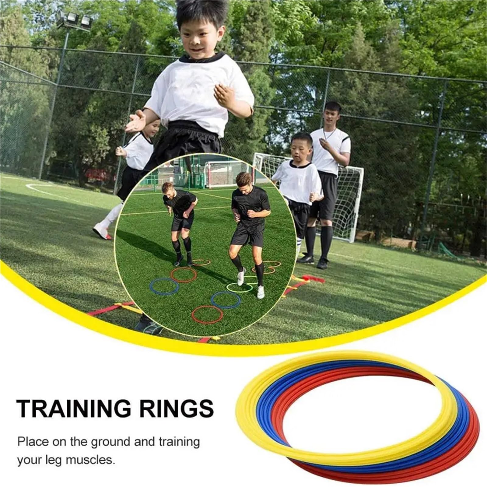 Anelli di Agilità 5/12 Pezzi Anelli for Allenamento di agilità for velocità e Portatili for Calcio per Lo Sport