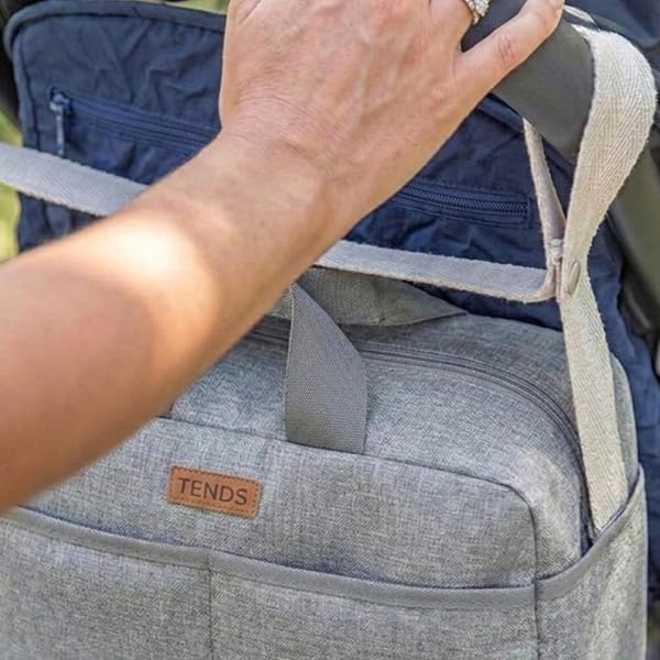 TENDS Bolso Carro Bebe Espacioso - Bolsa Crossbody para Carrito bebé - Funcion Set Maternidad - Organizador Bebe Multiusos - Ideal como Maleta Hospital para Carro - 5