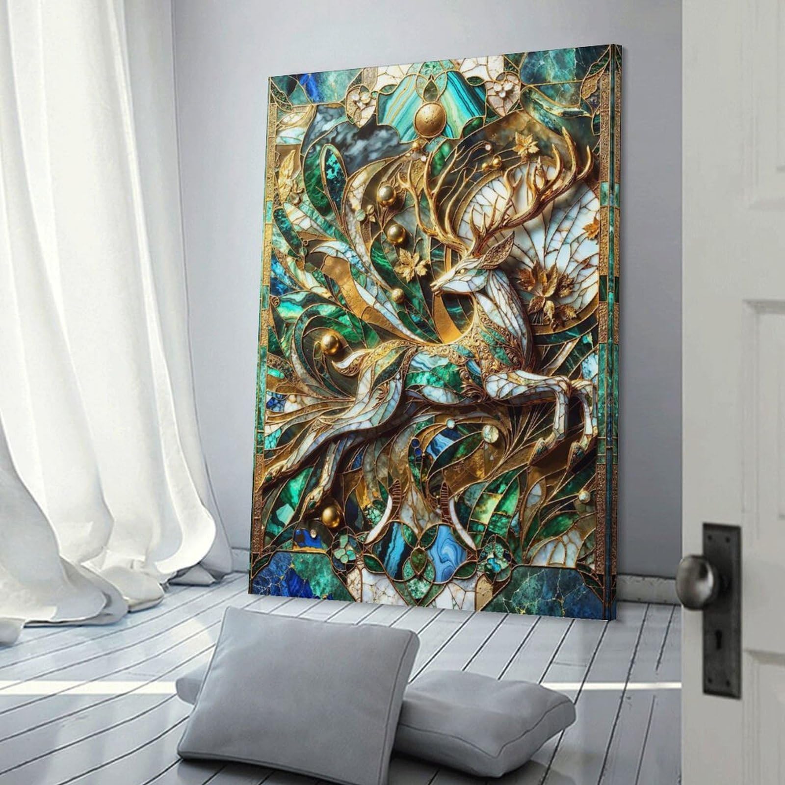 Junmoney Spirit of The Forest Wall Art Print, 24x36inch(60x90cm), for Corridors, Hallways Or Apartment Entries, Wall Decor to Refresh Empty Corners