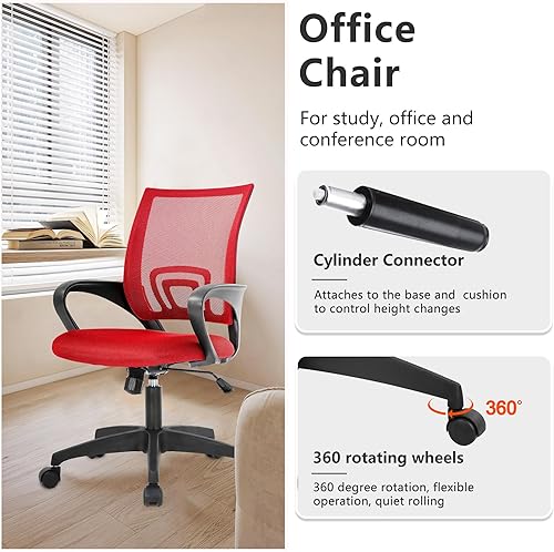 Miniatura 6 de PayLessHere Silla de oficina en casa, silla de escritorio para computadora, silla ergonómica ajustable, soporte lumbar, reposabrazos ejecutiva con