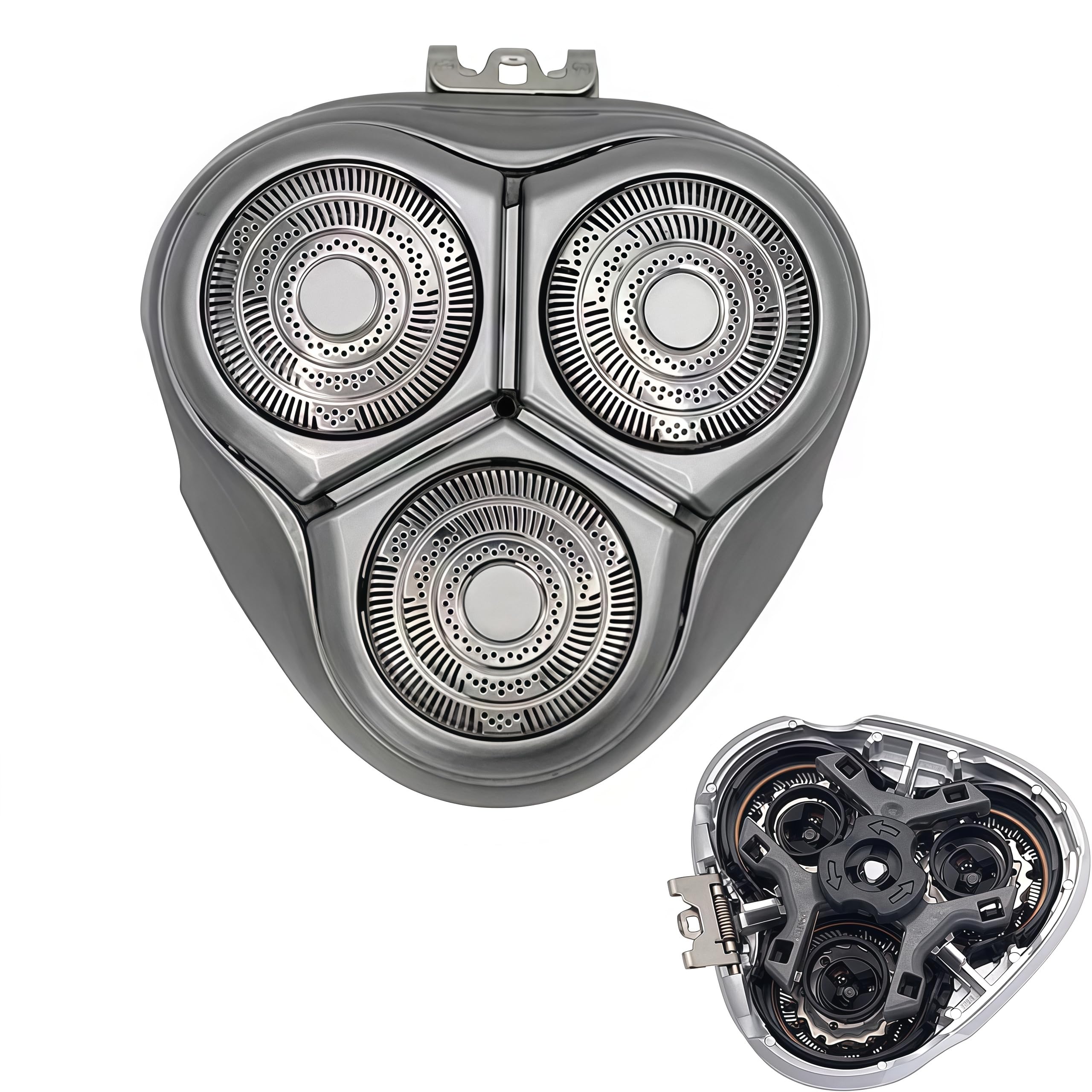 Ersatz-Scherköpfe für Philips HQ8200, HQ8240, HQ8250, HQ8260, HQ8270CC, HQ8290, HQ9, abgeschrägte Kantenfolie mit Mikrokugel-Beschichtung, Multi-Flex-Schwimmstruktur, sanfter Gesichts- und