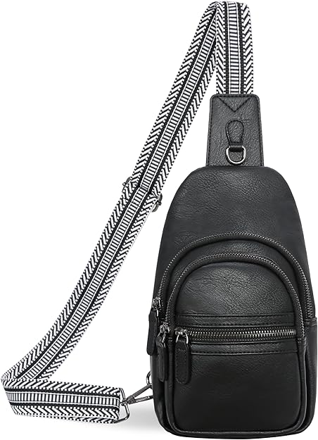 HESHE Sling Bag for Women Anti Theft Small Crossbody Bags Faux Leather Fanny Pack RFID Blocking Cross Body Purse for Travel