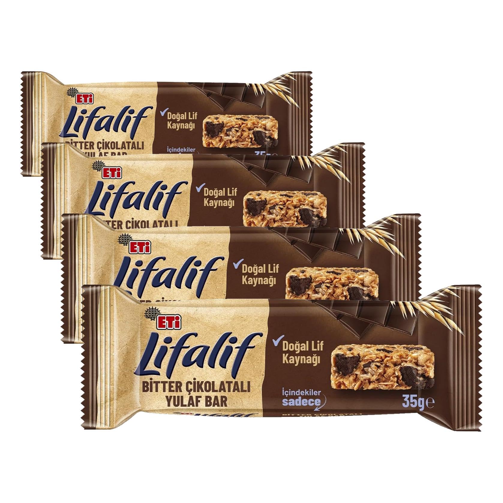 Eti Lifalif Bitter Çikolatalı Yulaf Bar 35 g (4 paketi)