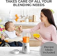 Vista 6 de Mueller Smoothie Blender for Smoothies - Personal Blender for Shakes, Frozen Drinks, Baby Food & More, 15oz Travel Cup and Lid, Durable Stainless