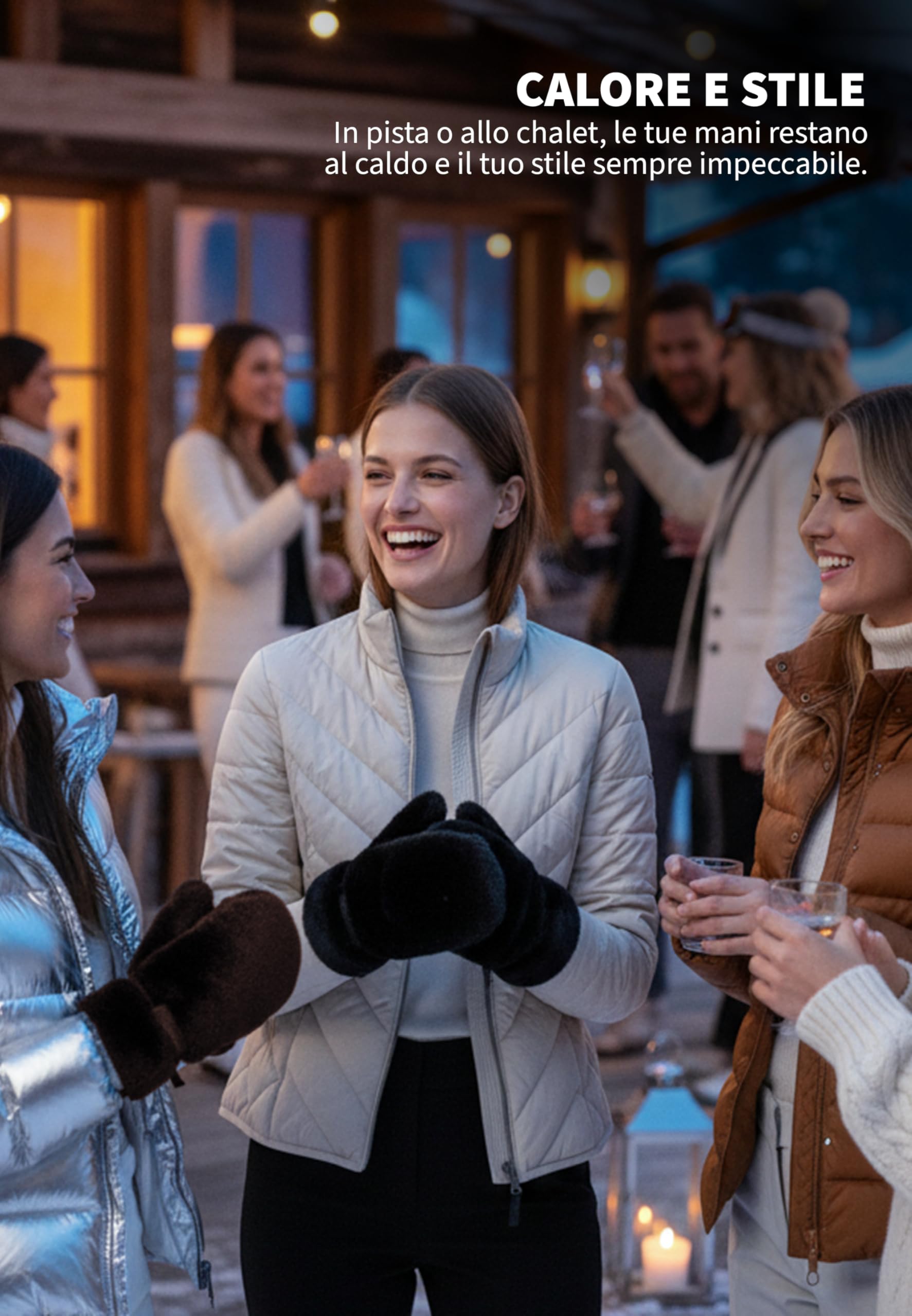 Reusch Molly Muffole da donna con PrimaLoft Gold – Morbidi guanti invernali con pelliccia sintetica, funzione touchscreen, impermeabili, antivento, traspiranti e con morbida fodera