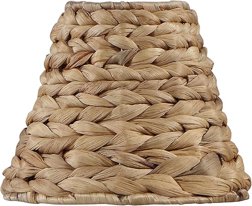 Miniatura 4 de Aspen Creative 51004 Empire - Lámpara de araña con clip, pantalla de jacinto de agua, 3 pulgadas superior x 6 pulgadas inferior x 4-34 pulgadas de