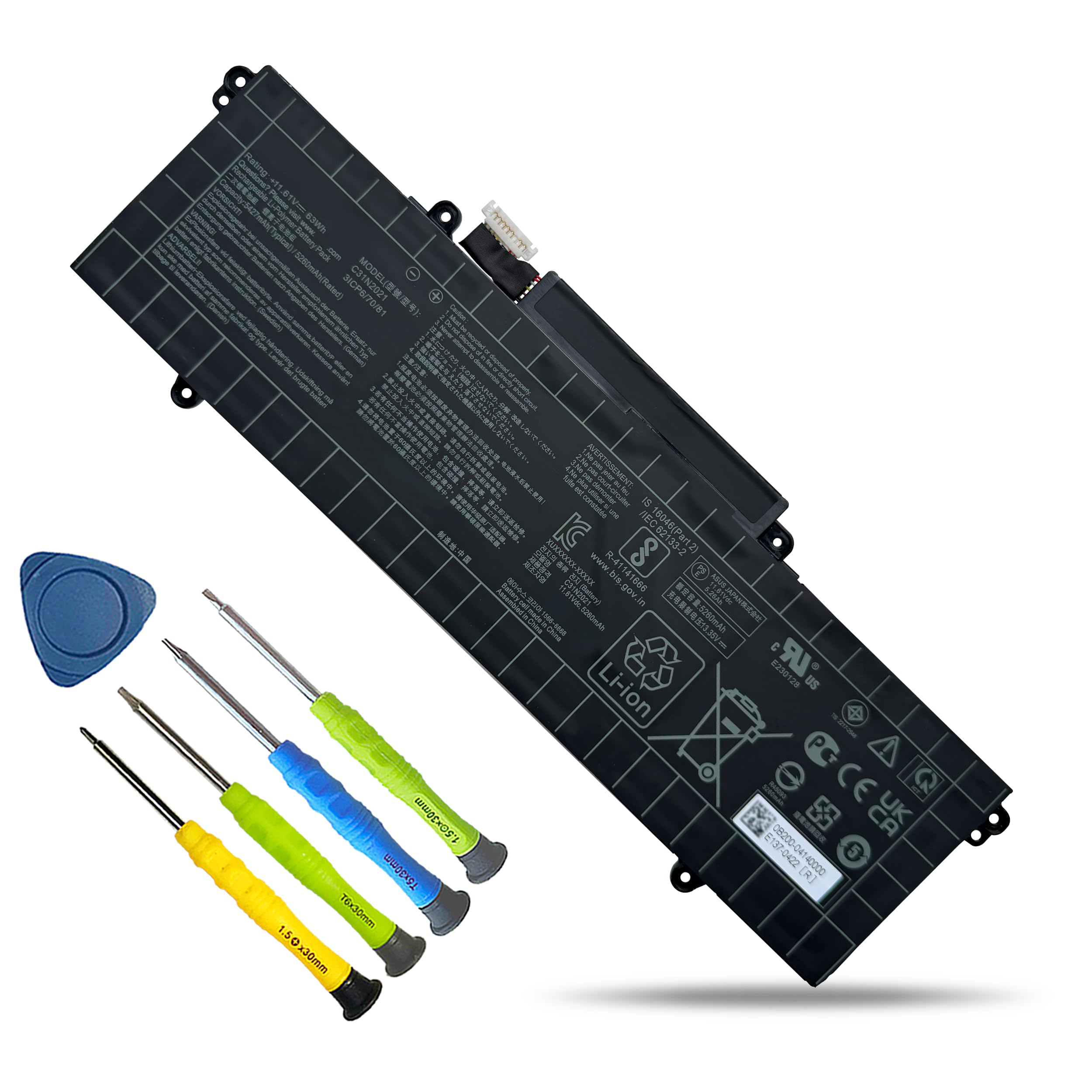 Amazon.com: BOWEIRUI C31N2021 Laptop Battery Replacement for Asus