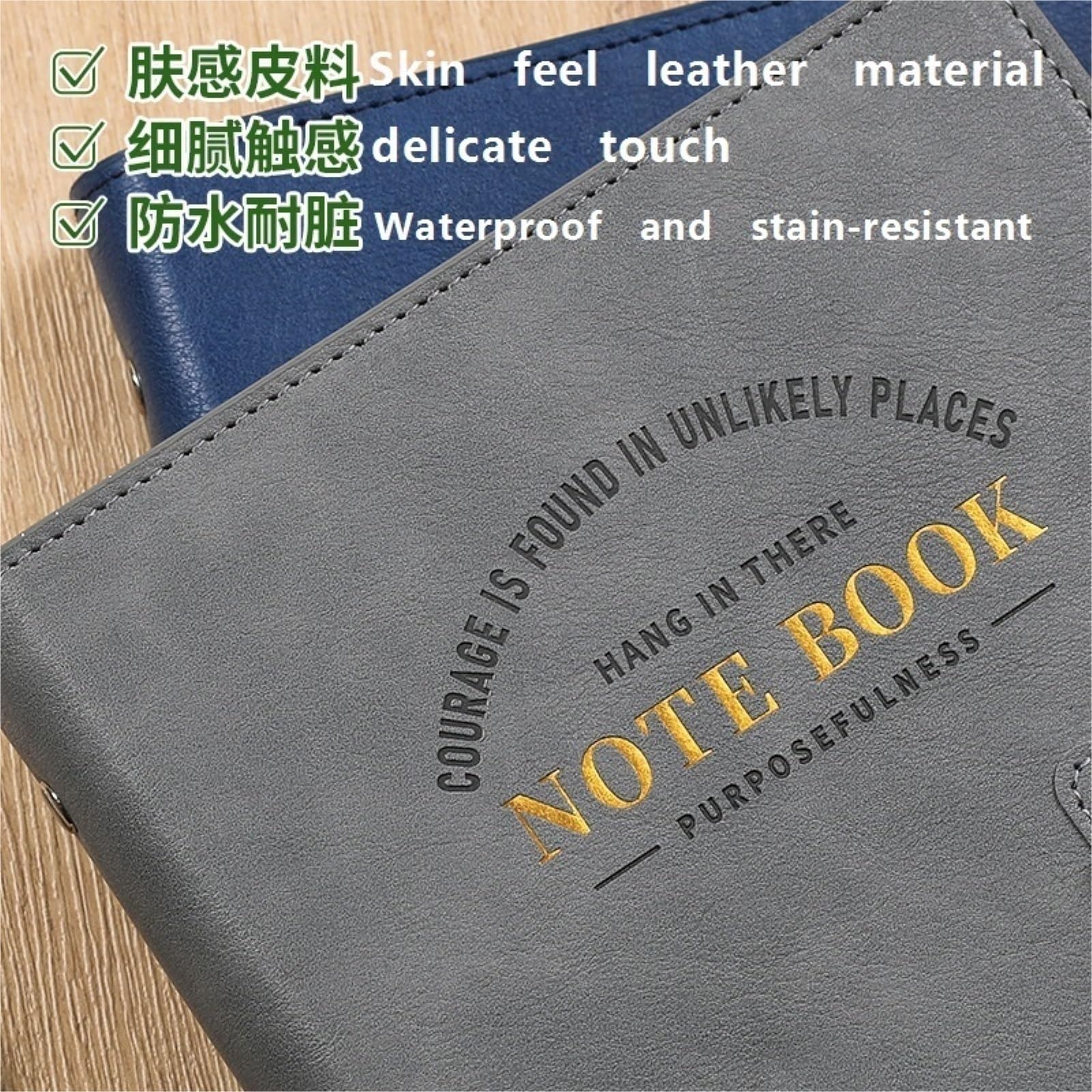 Copertina for raccoglitore in pelle PU A5, quaderno aziendale riutilizzabile, quaderno for esami post-laurea for studenti, con chiusura con fibbia magnetica(A5-Red-A)