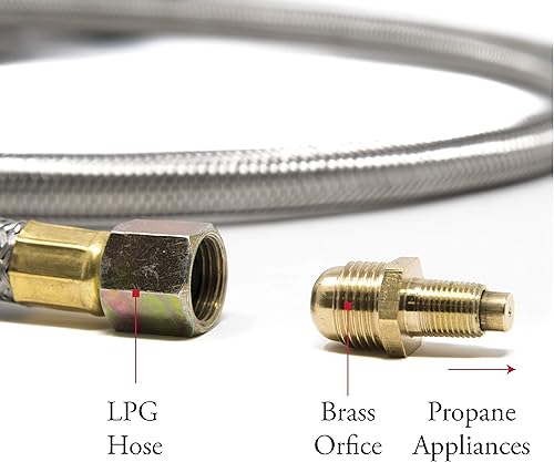 Miniatura 5 de GasOne Regulador de propano 2123+50105 y manguera de 0-30PSI con adaptador de montaje macho, 4 pies