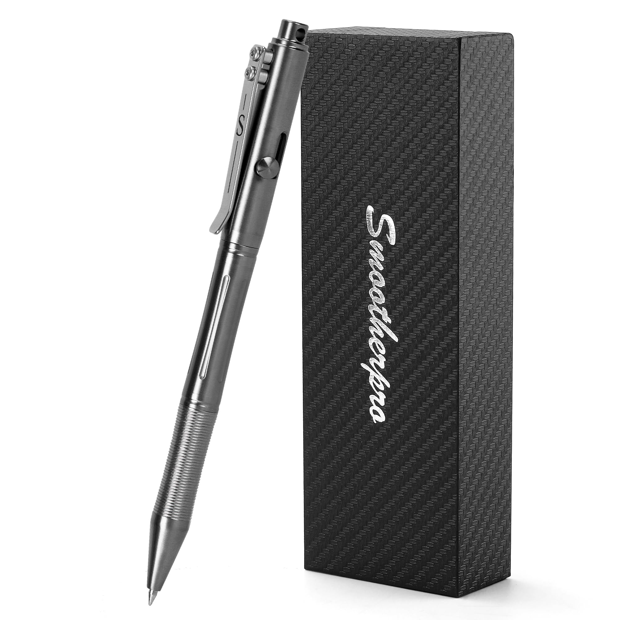 SMOOTHERPRO Stainless Steel Bolt Action Pen (Pilot G2 Compatible)