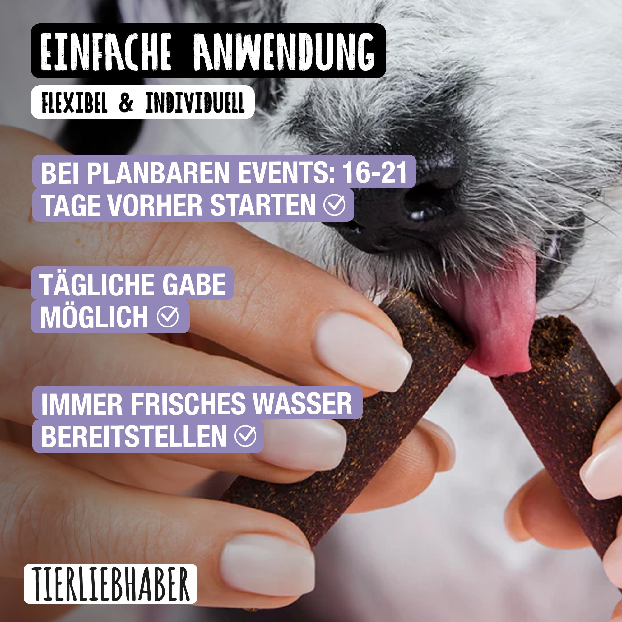 TIERLIEBHABER - Chillout Sticks 350 g (14 Sticks) Natürliche Unterstützung & Entspannung für Hunde – Sanfte Beruhigungshilfe bei Stress, Autofahrt & Silvester – Hundeleckerli & Anti-Stress Snacks