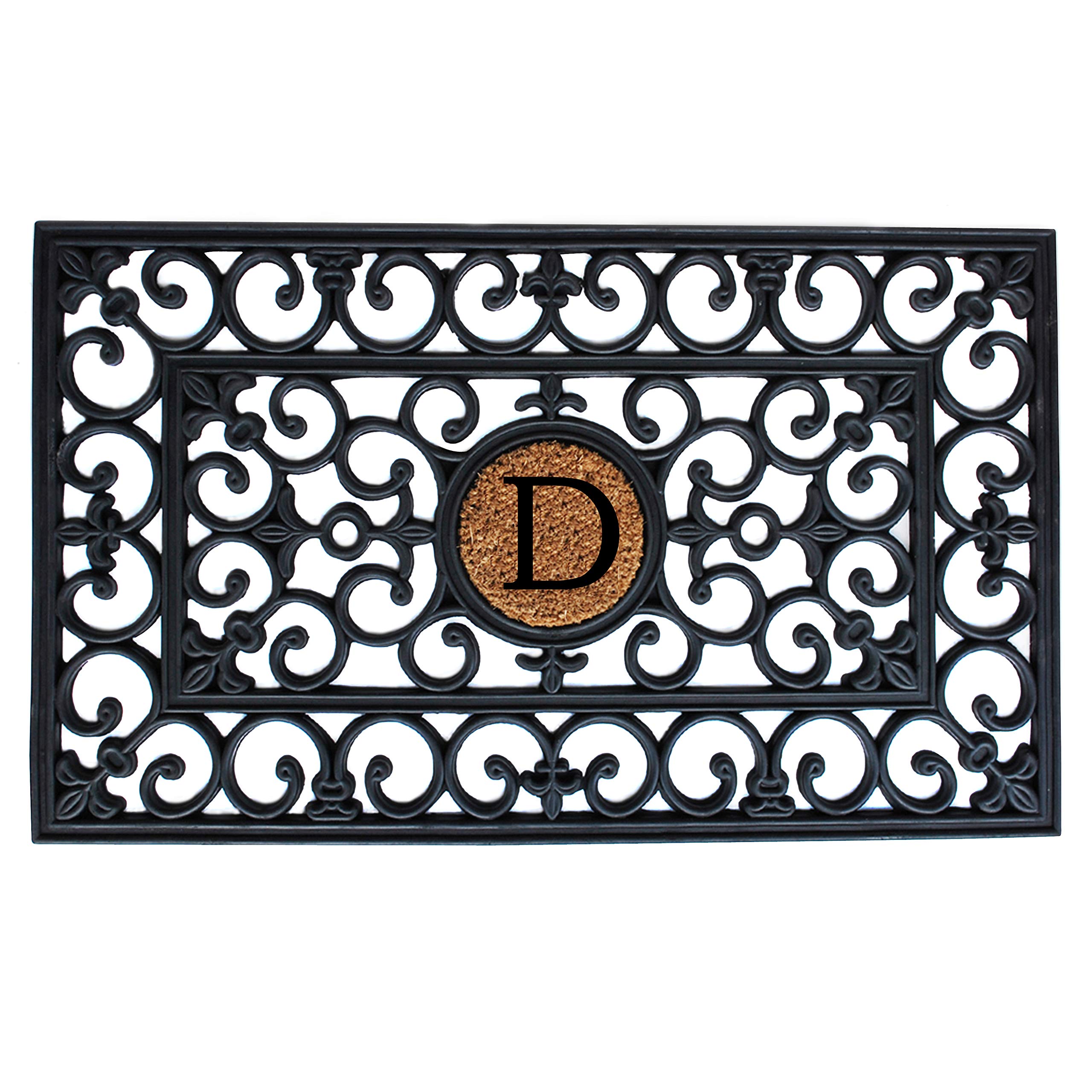 Calloway Mills 150011830D Rubber Monogram Doormat, 18" x 30" (Letter D)