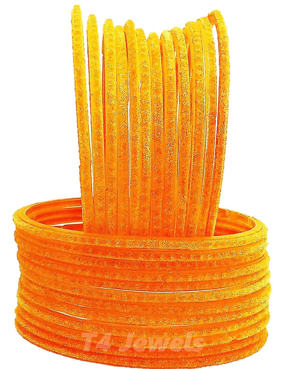T4 Jewels Velvet Glass Bangles Set For Women & Girls- (Pack Of 24)_Haldi_2.12 (B09BCB3P3V) Amazon Price History, Amazon Price Tracker