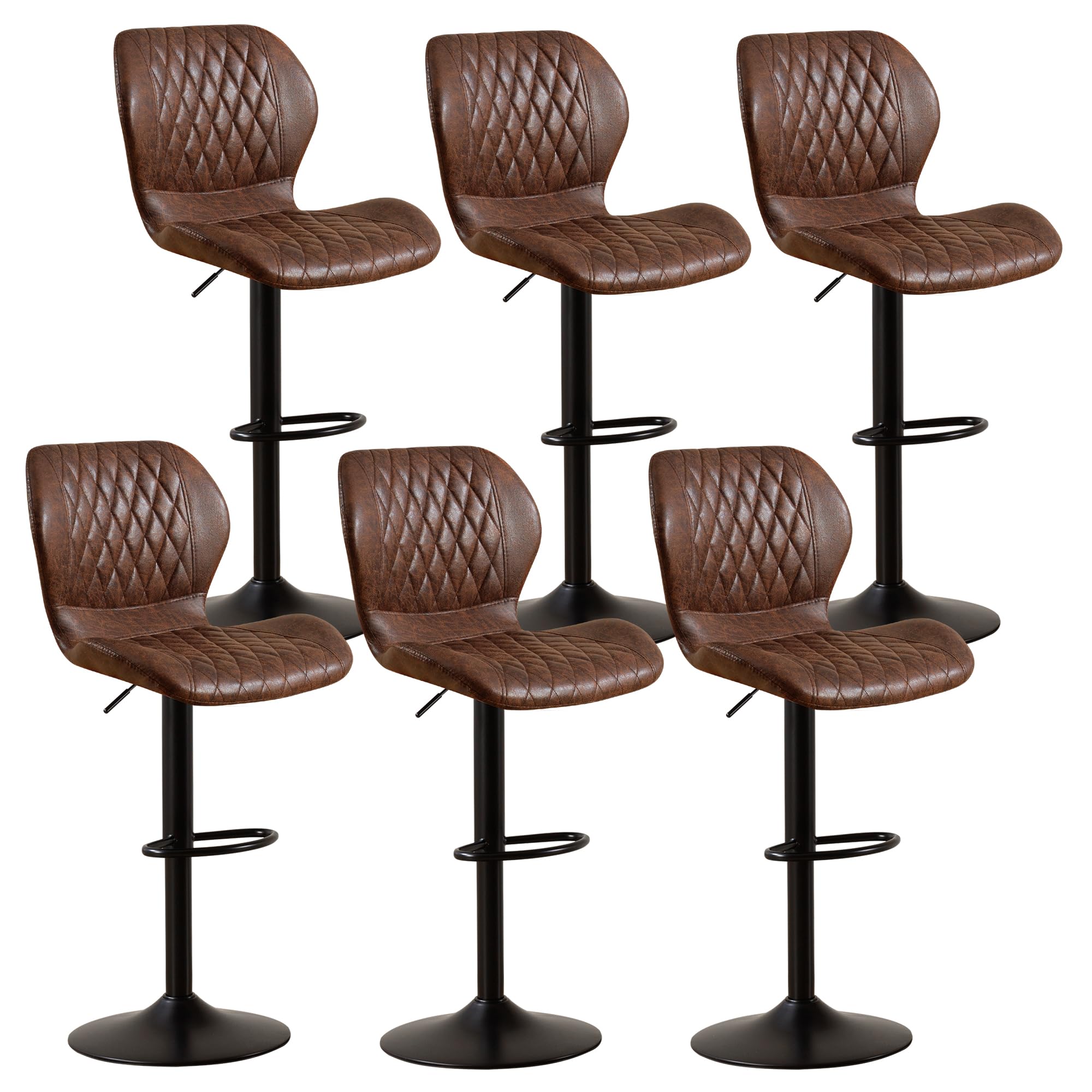 HOMYKA Bar Stools Set of 6