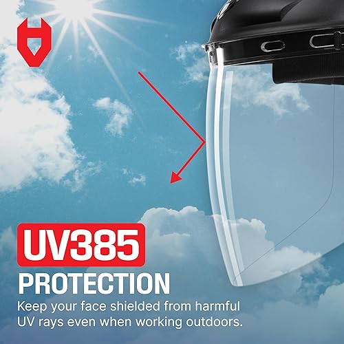 Miniatura 9 de NoCry Paquete de 2 viseras de repuesto para protector facial transparente de alta resistencia máscara protectora facial completa antivaho protector