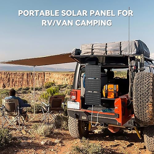 Miniatura 9 de ALLWEI Cargador solar portátil de 21 W (5 V3 A), cargador de panel solar plegable con 2 puertos USB-A, cargador de teléfono solar impermeable IP68